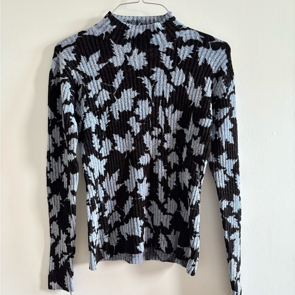 Monochrome Floral Women's Blouse